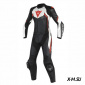 Комбинезон кож. AVRO D2 2 PCS LADY BLACK/WHITE/RED-FLUO