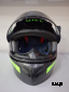 Шлем интеграл HETOSHI XD1-225 цв. Черно-зеленый  р. XXL