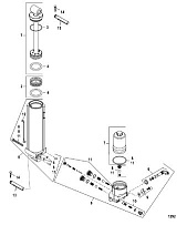 Ручные компоненты наклона 2-Х ТАКТНОГО ПЛМ MERCURY 55 Серийный номер от 0G590000 до 0G760299