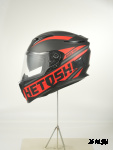 Шлем интеграл HETOSHI FF938 double visor Цв.Черно-красный Матовый р.M