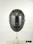 Шлем интеграл HETOSHI FF938 double visor Цв.Черно-серо-золотой Матовый р.XL