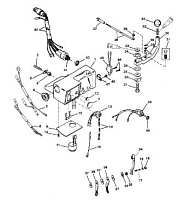 Ручки руля комплект (Часть 3) 2-Х ТАКТНОГО ПЛМ MERCURY 60 Серийный номер от 9885345 до 9973099