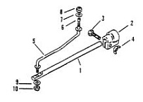 Пластина фиксации поворота мотора 2-Х ТАКТНОГО ПЛМ MERCURY 75 Серийный номер от 9589039 до 9793576